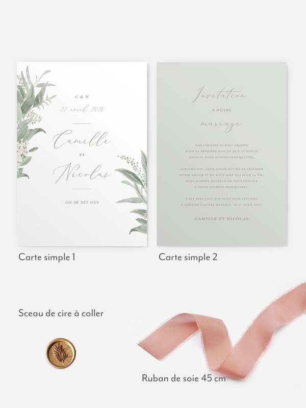 Faire-part de mariage Brin de sauge