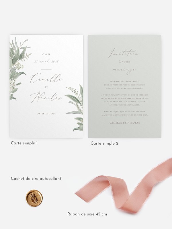 Faire-part de mariage Brin de sauge