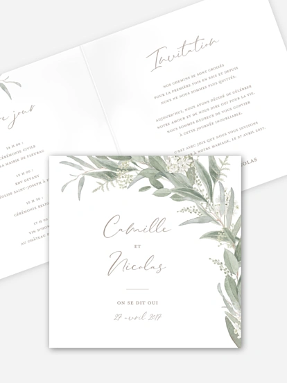Faire-part de mariage Brin de sauge