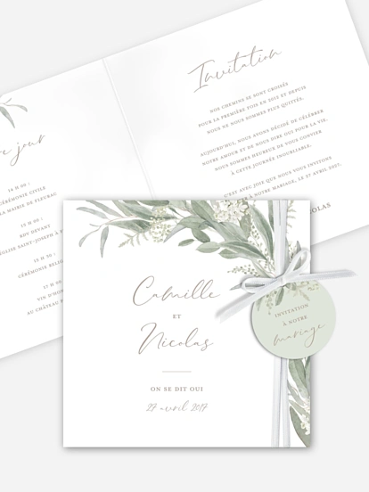 Faire-part de mariage Brin de sauge