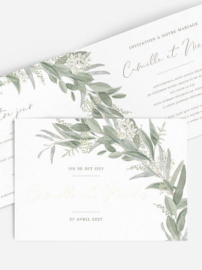 Faire-part de mariage Brin de sauge
