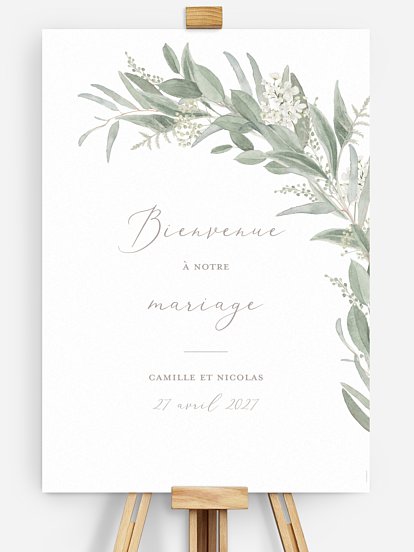Poster bienvenue mariage Brin de sauge