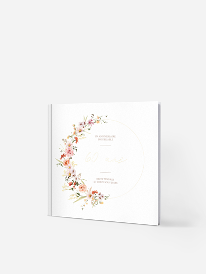 Livre d'or anniversaire Arche de fleurs