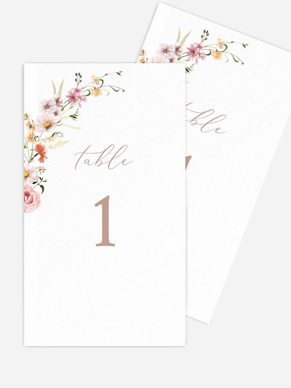 Numéro de table mariage Arche de fleurs