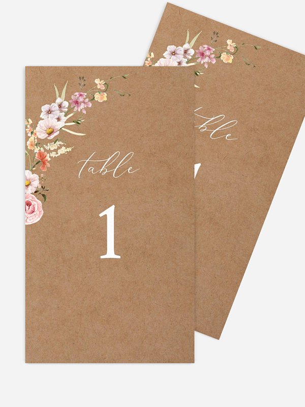 Numéro de table mariage Arche de fleurs