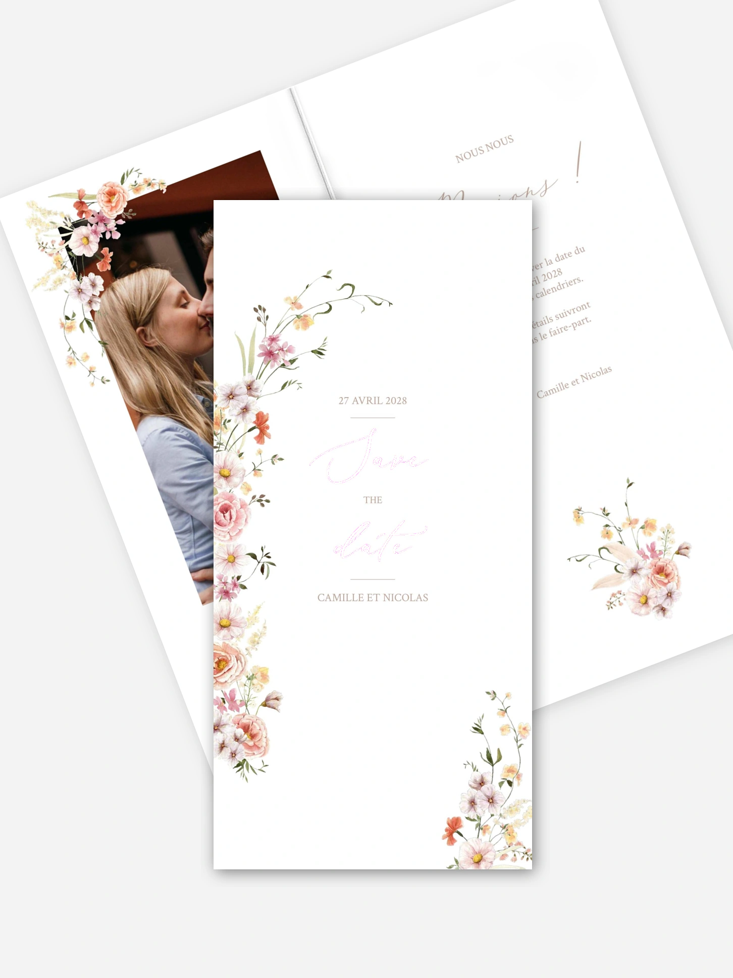 Save the date Arche de fleurs