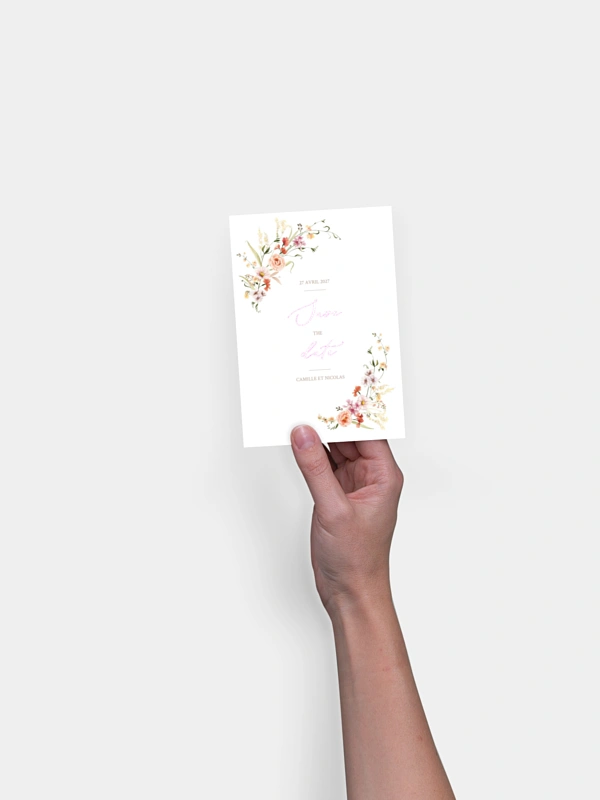 Save the date Arche de fleurs