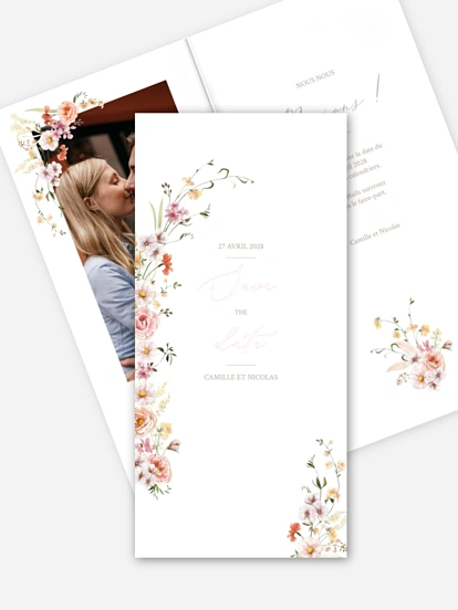 Save the date Arche de fleurs