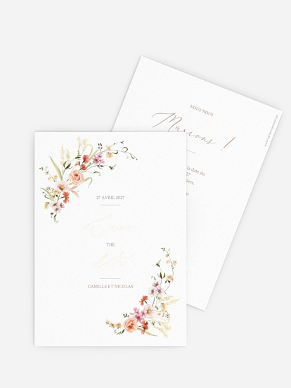 Save the date Arche de fleurs
