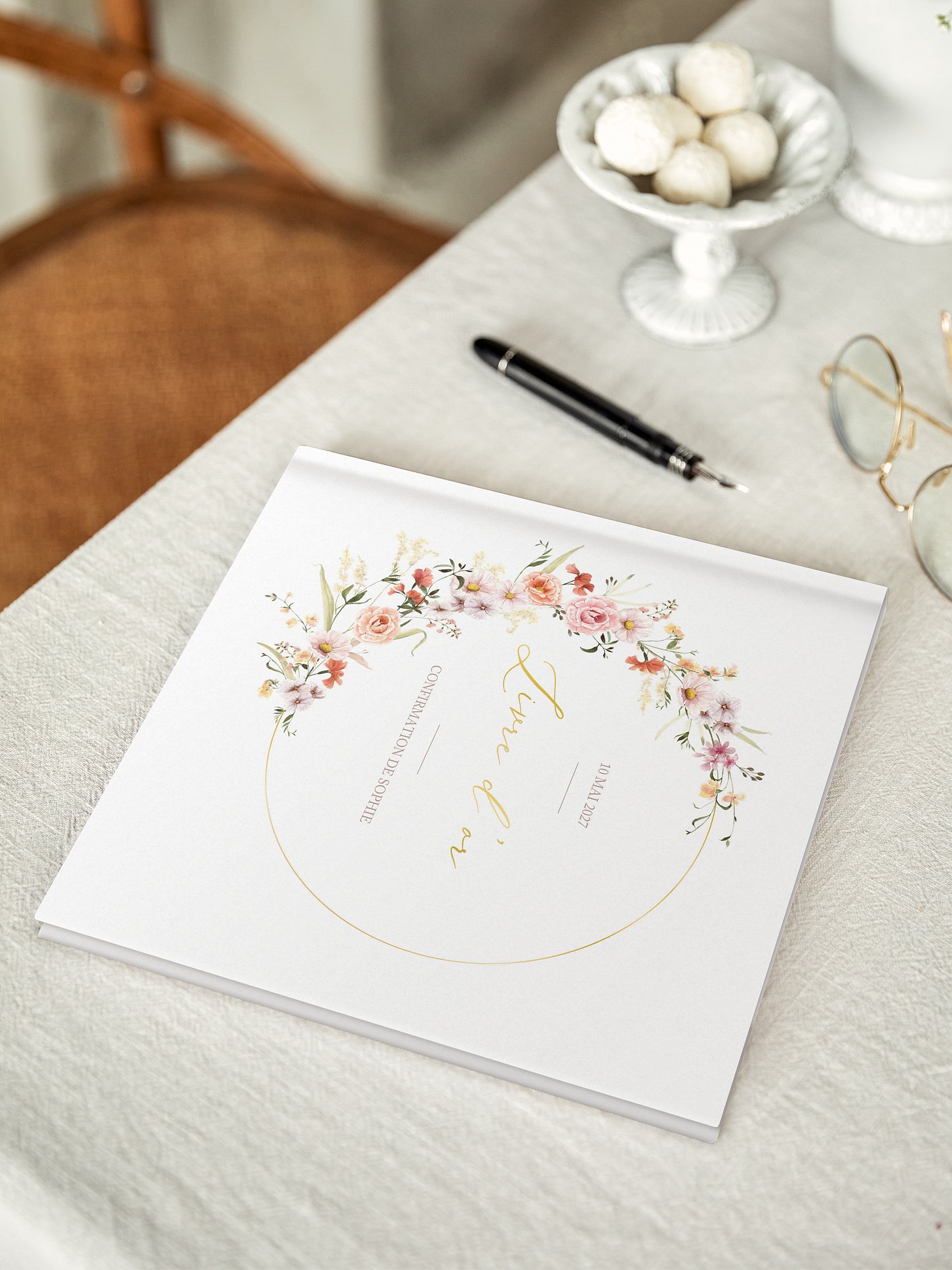 Livre d’or confirmation Arche de fleurs
