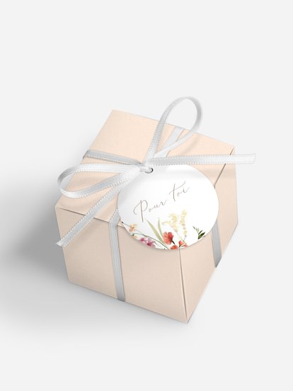 Boite à dragées baptême Arche de fleurs