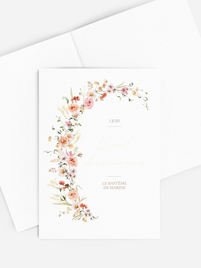 Livret de messe baptême Arche de fleurs