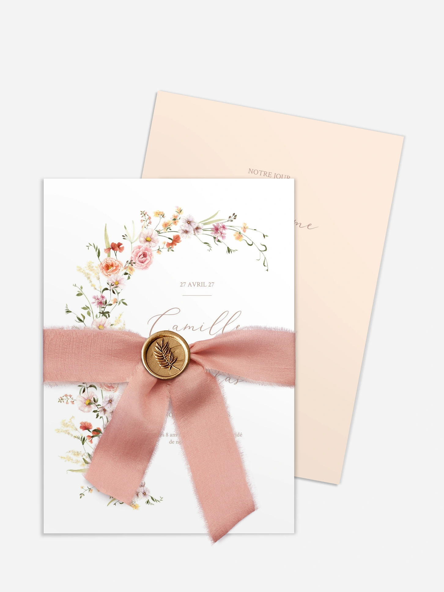 Faire-part de mariage Arche de fleurs