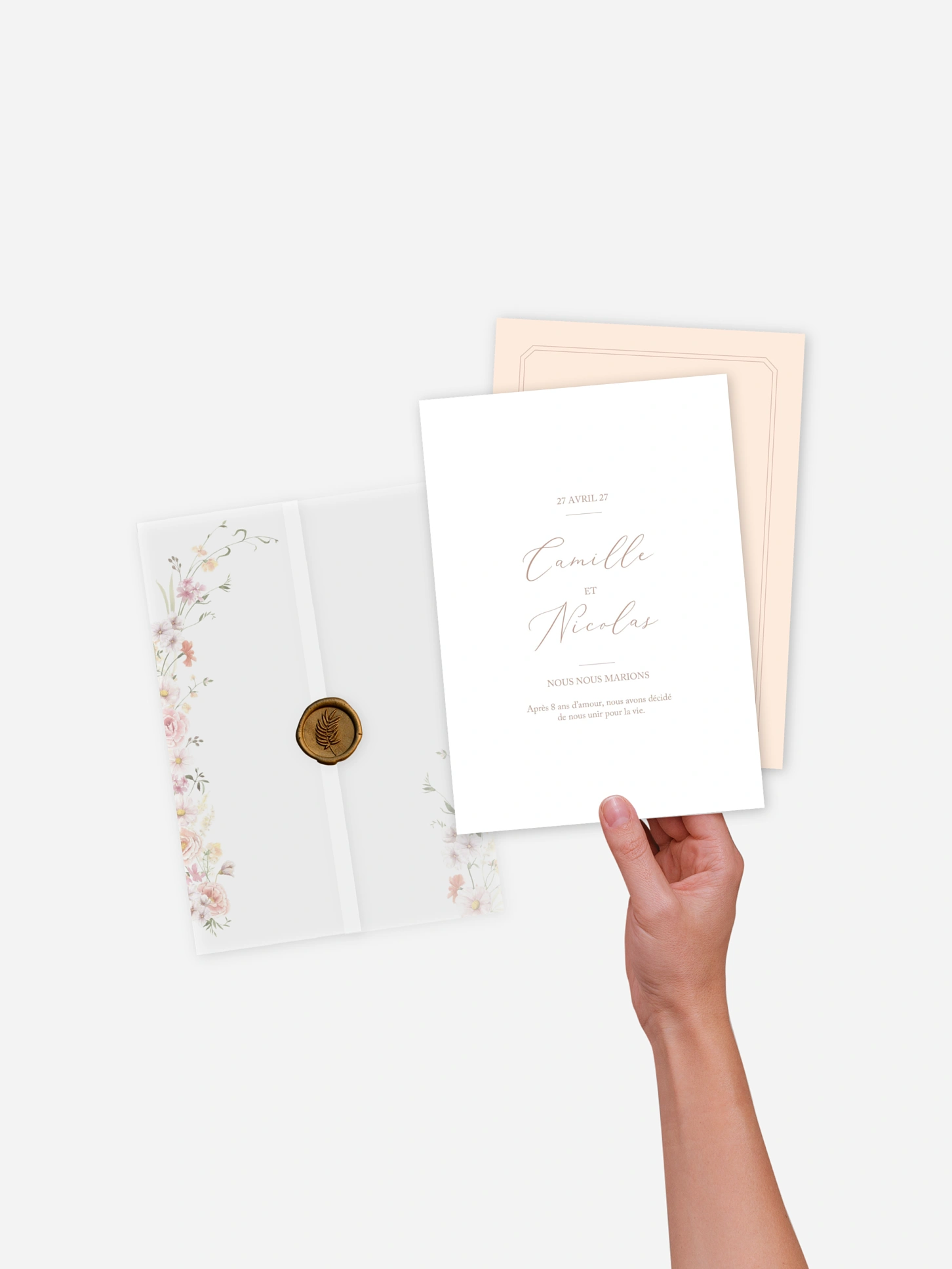 Faire-part de mariage Arche de fleurs