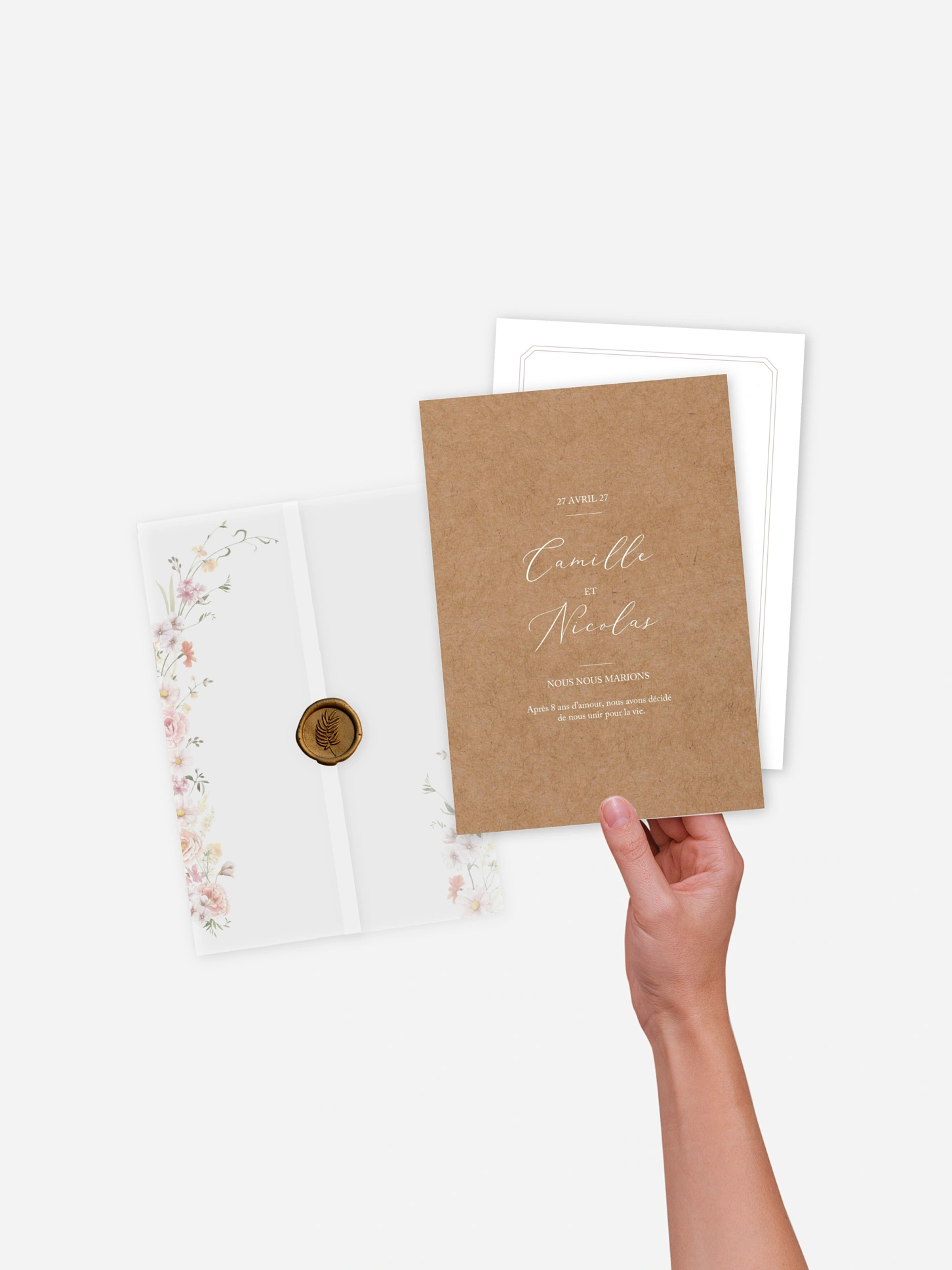 Faire-part de mariage Arche de fleurs
