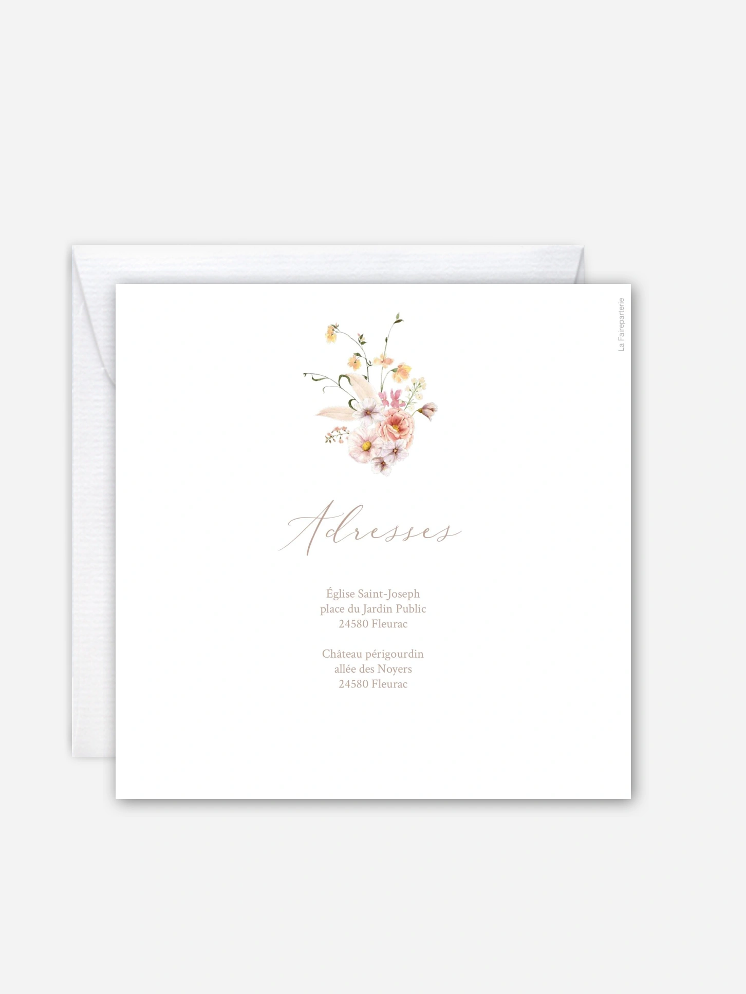 Faire-part de mariage Arche de fleurs