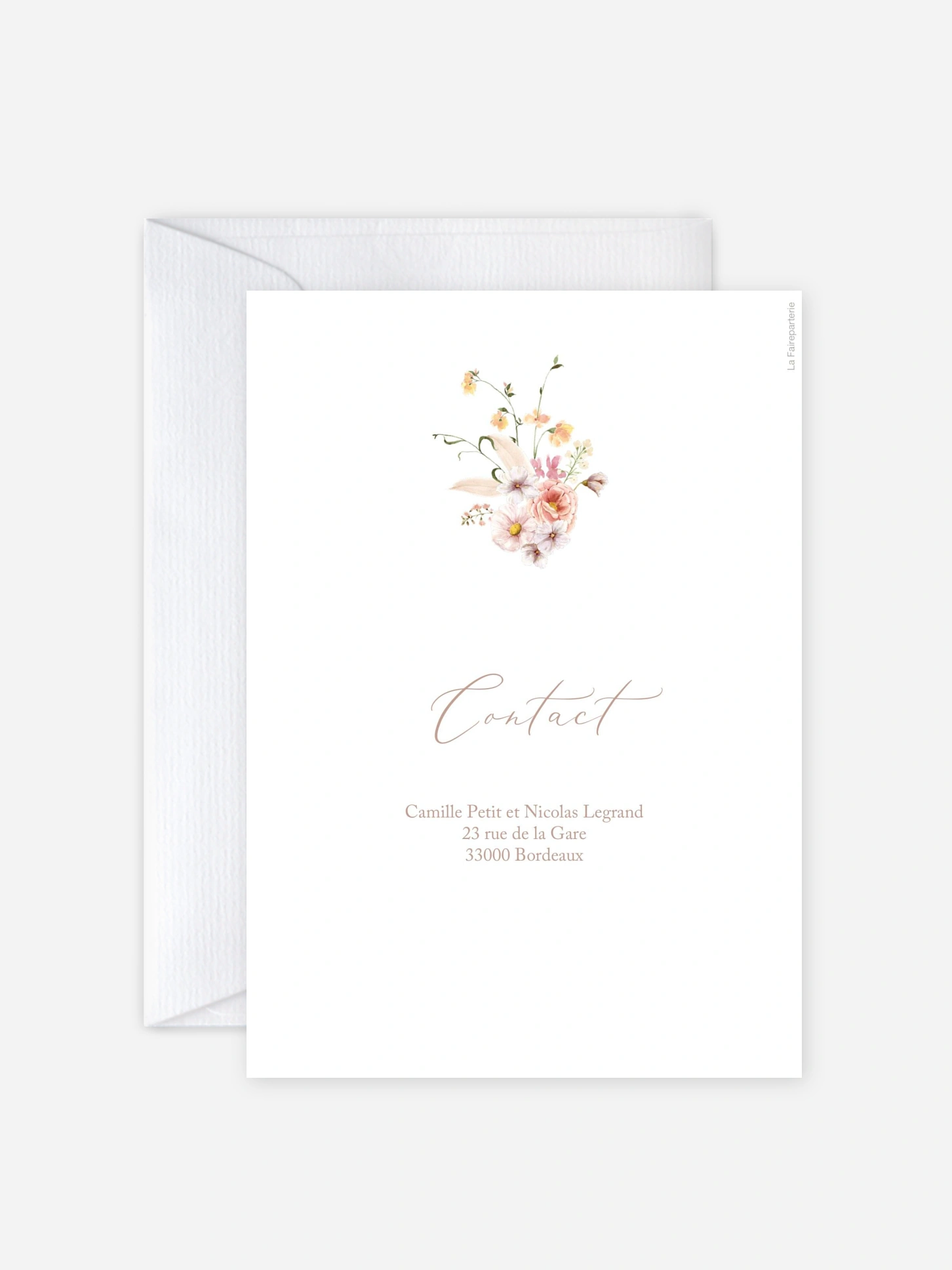 Faire-part de mariage Arche de fleurs