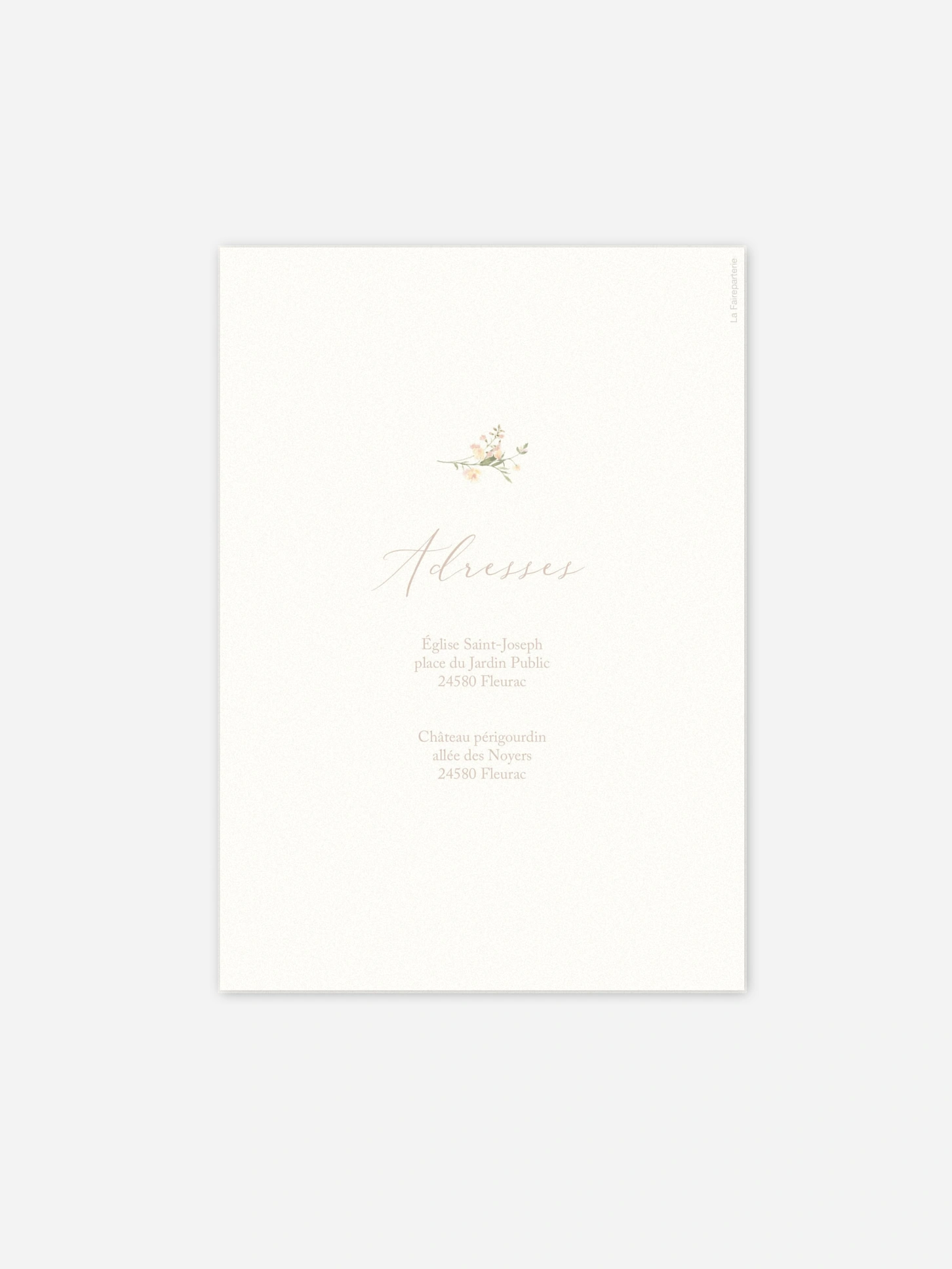 Faire-part de mariage Arche de fleurs