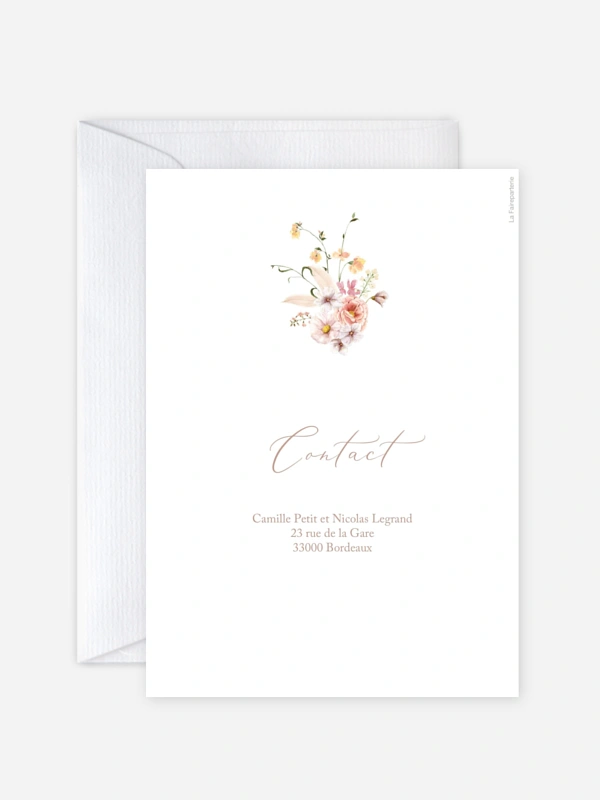 Faire-part de mariage Arche de fleurs