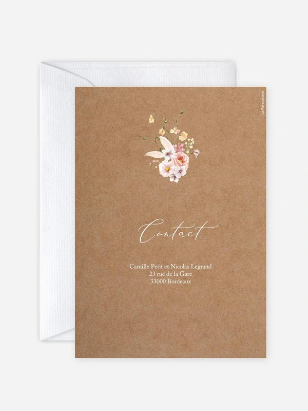 Faire-part de mariage Arche de fleurs