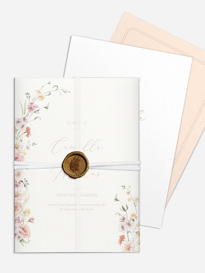 Faire-part de mariage Arche de fleurs