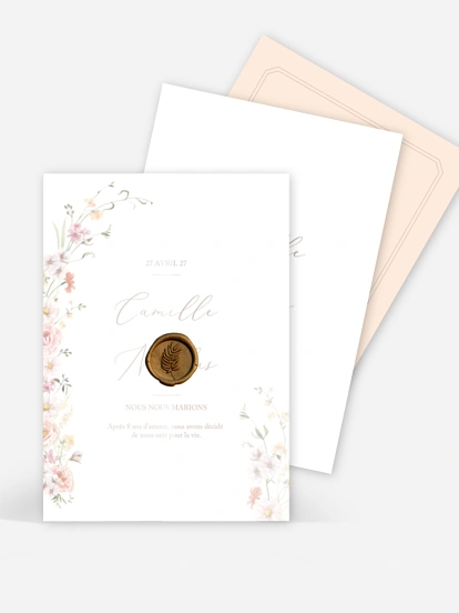 Faire-part de mariage Arche de fleurs