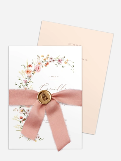 Faire-part de mariage Arche de fleurs