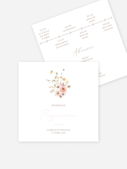 Programme mariage Arche de fleurs