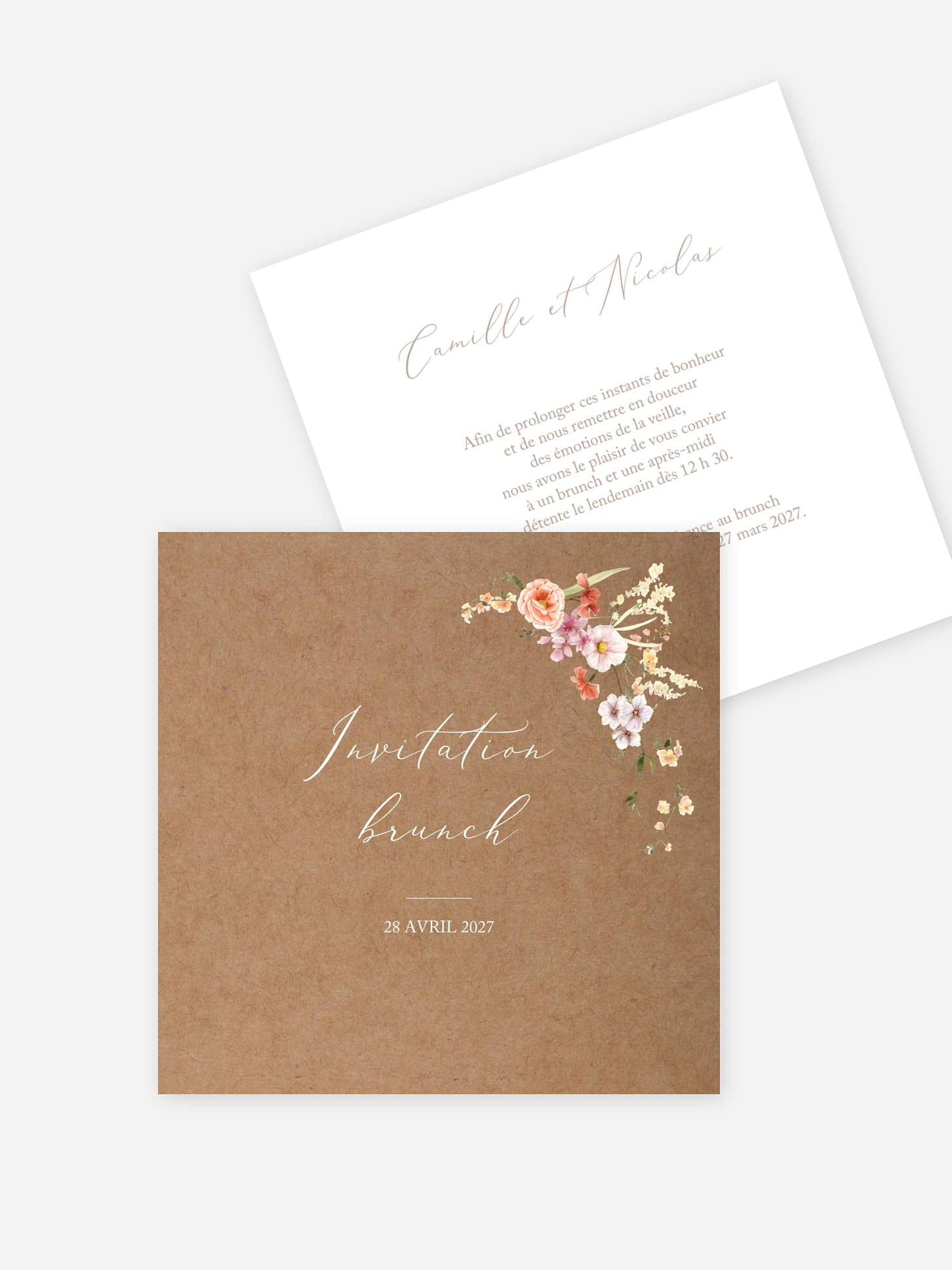 Carte brunch Arche de fleurs