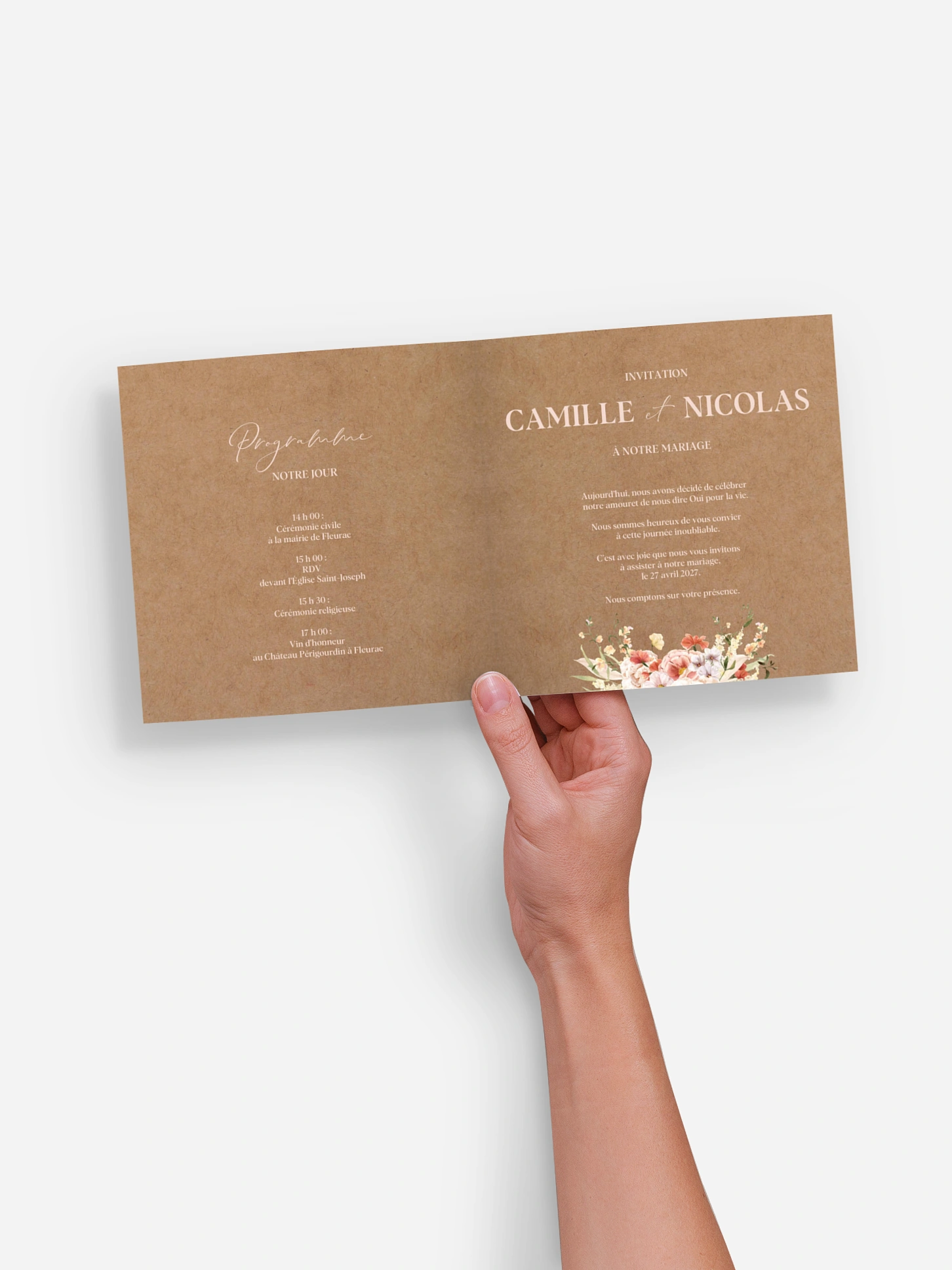 Faire-part de mariage Bouquet tendre