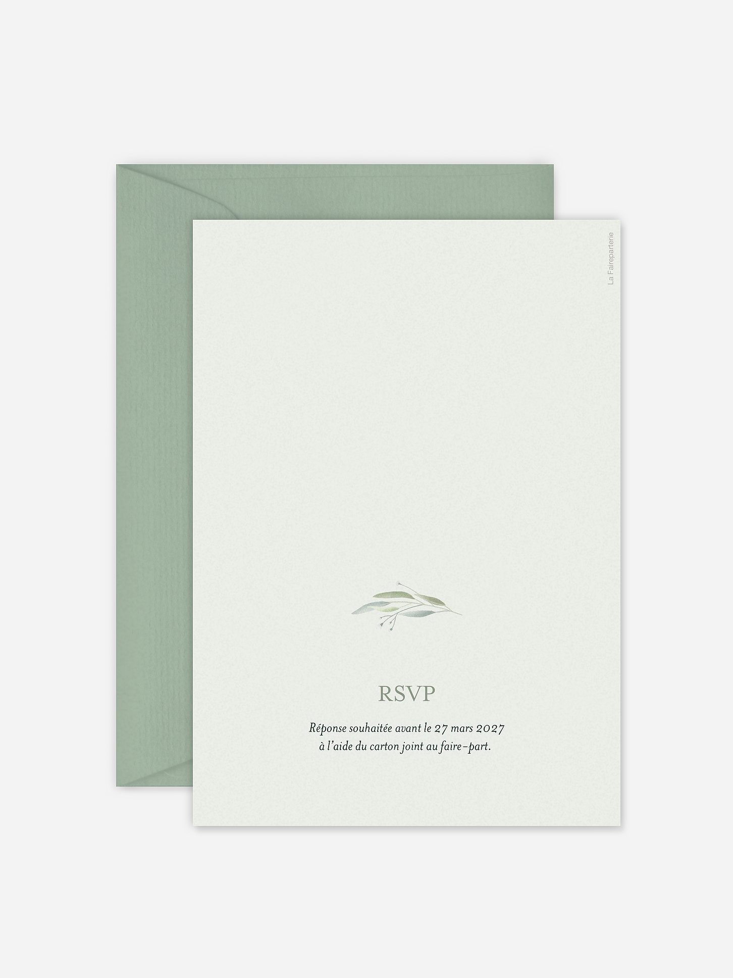 Faire-part de mariage Cercles greenery