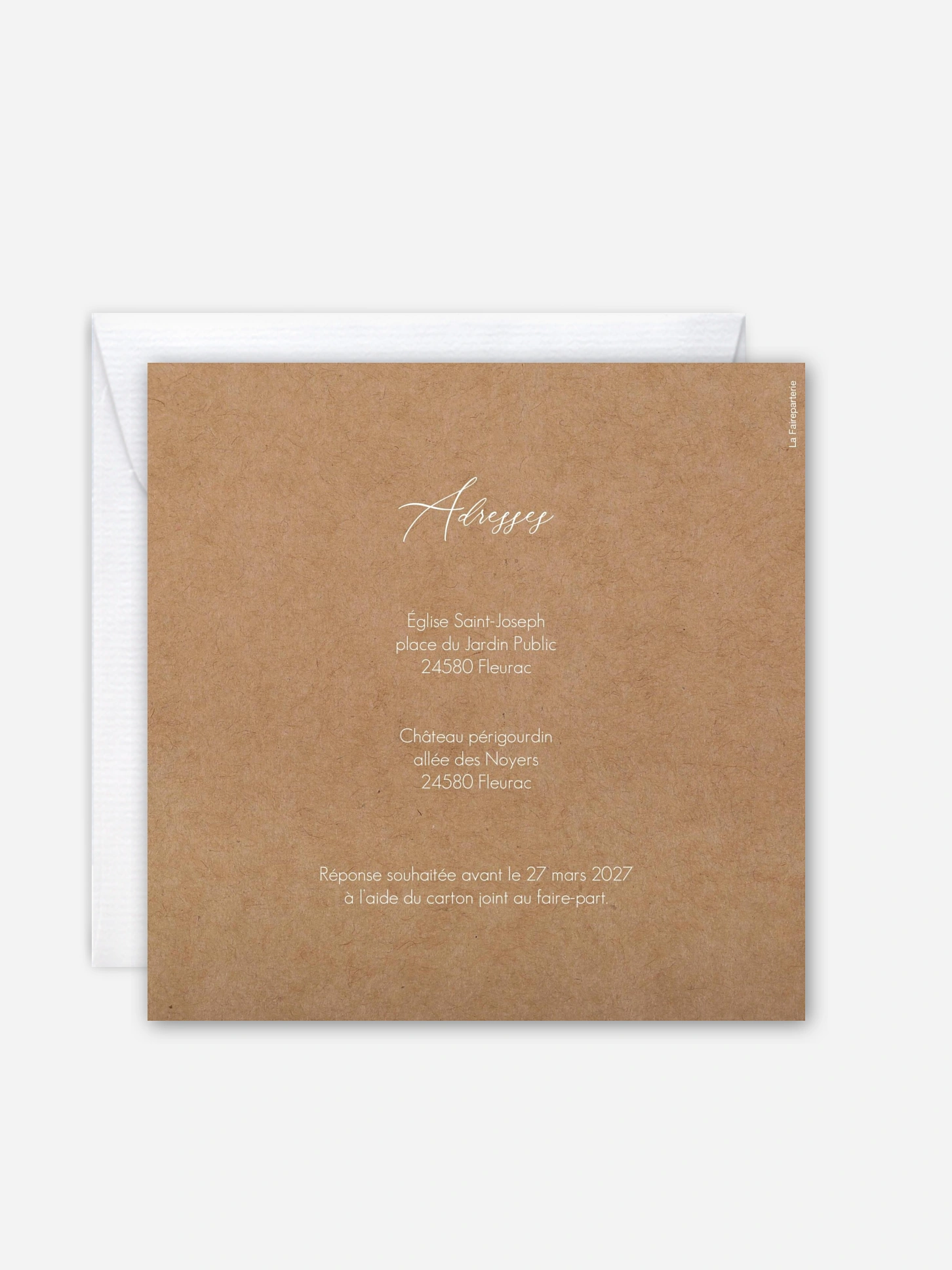 Faire-part de mariage Couple romantique