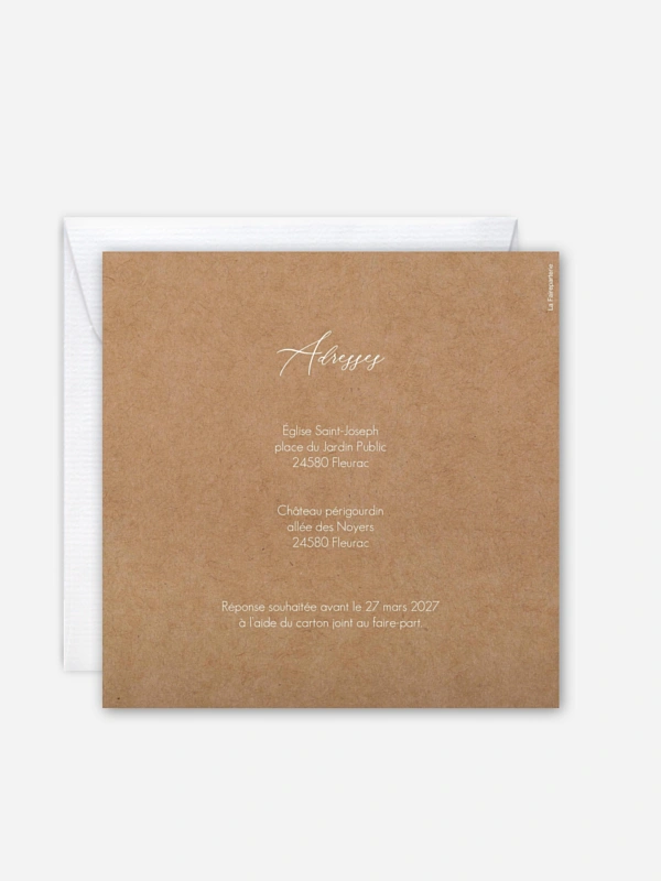 Faire-part de mariage Couple romantique