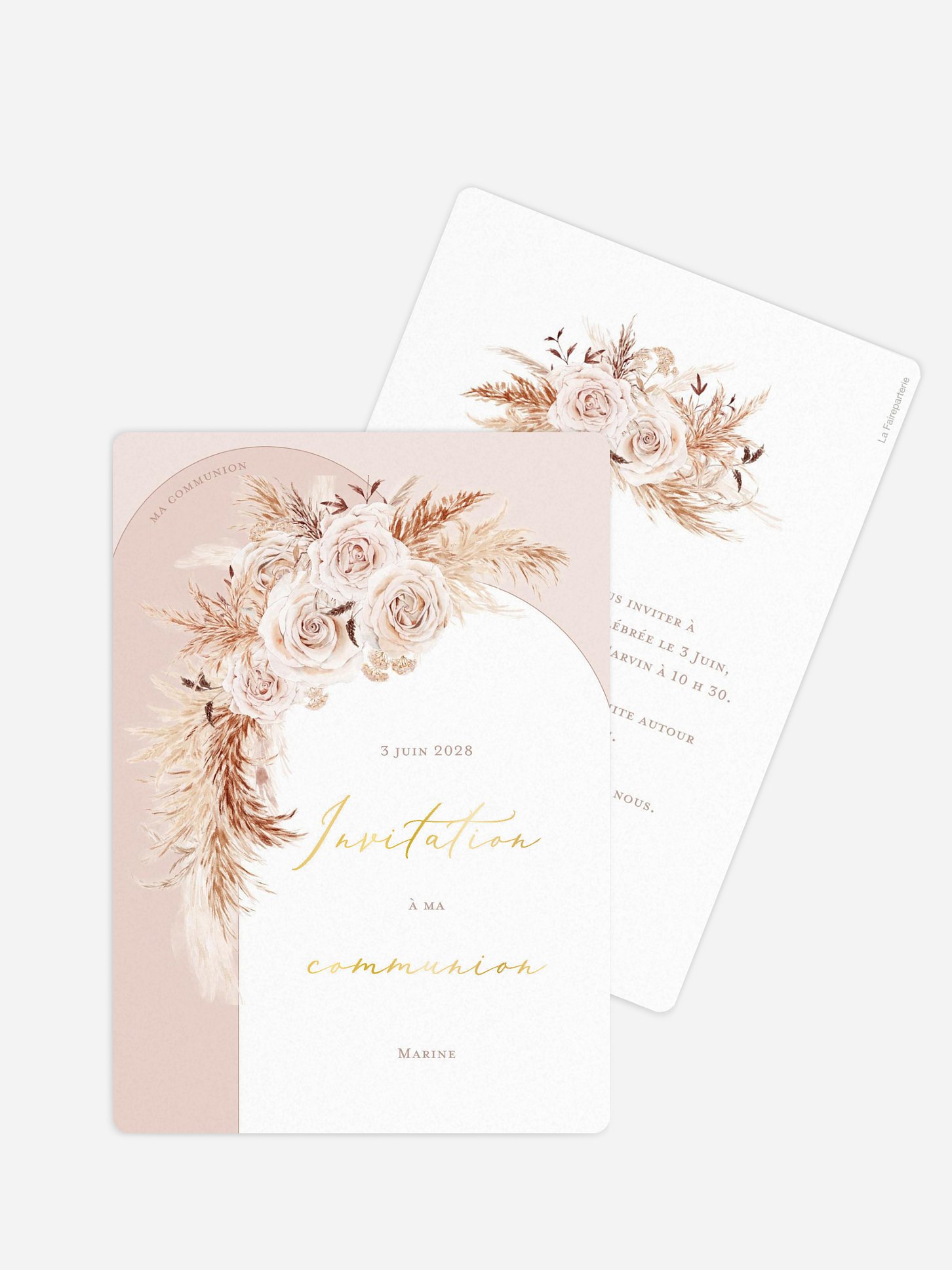 Invitation communion Arc bohème