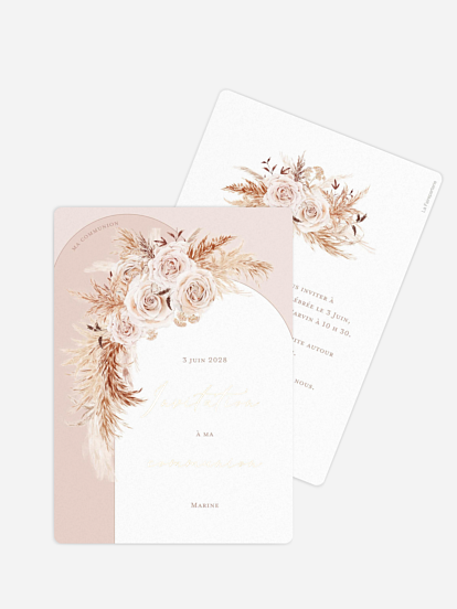 Invitation communion Arc bohème