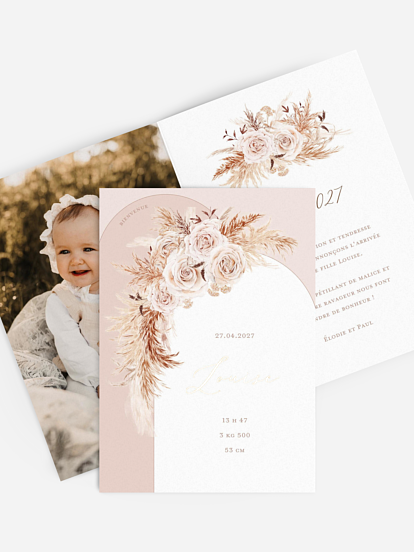 Faire-part naissance Arc bohème