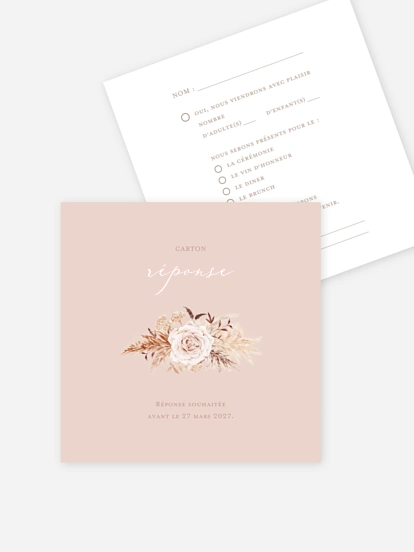 Carton réponse Arc bohème