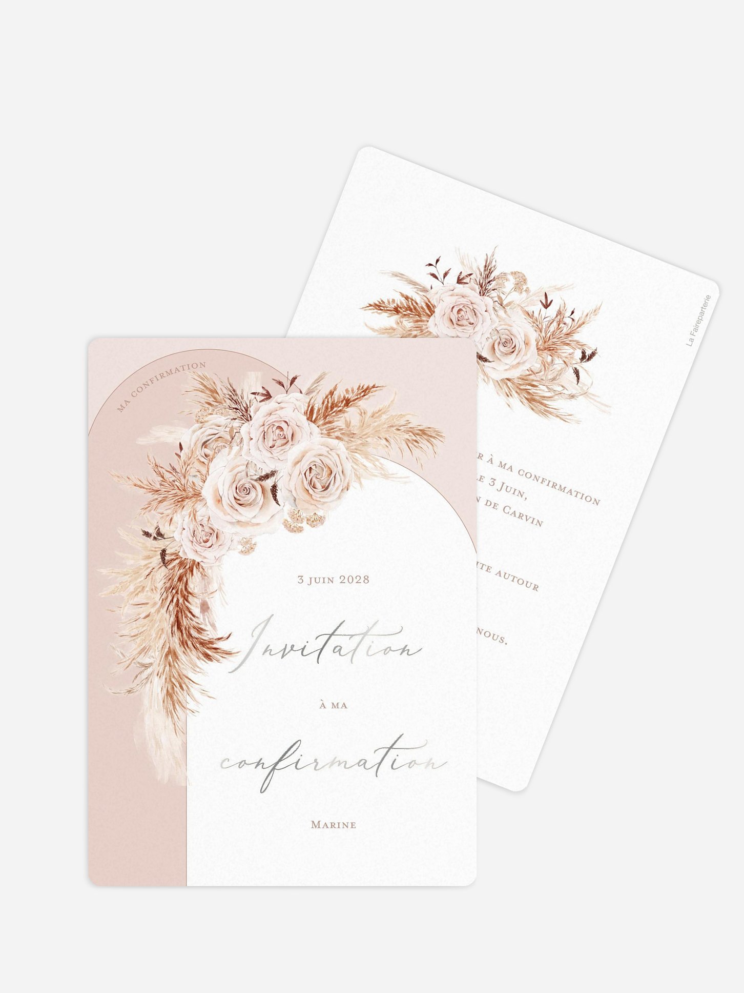 Invitation Confirmation Arc bohème