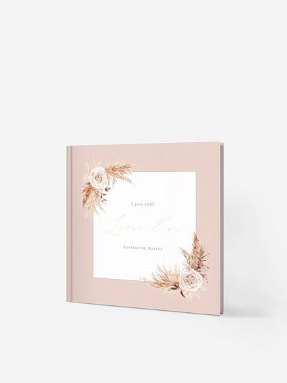 Livre d’or baptême Arc bohème