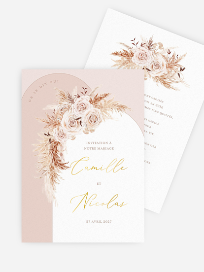 Faire-part de mariage Arc bohème