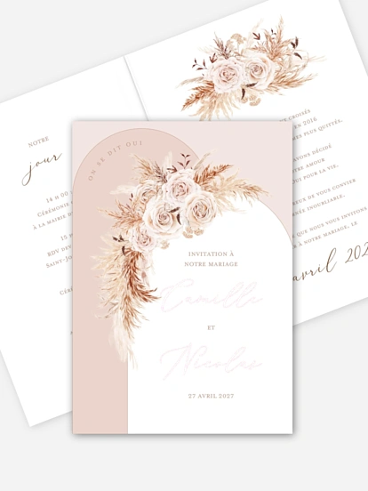 Faire-part de mariage Arc bohème