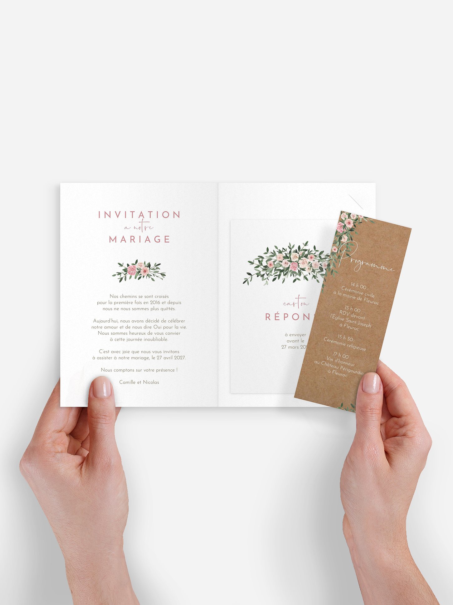 Faire-part de mariage Arc d'amour