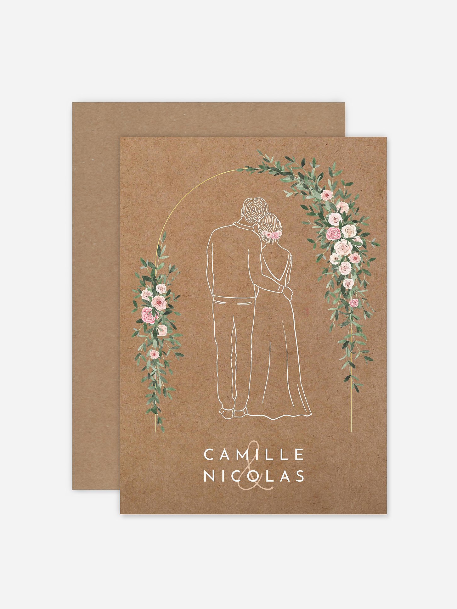 Faire-part de mariage Arc d'amour
