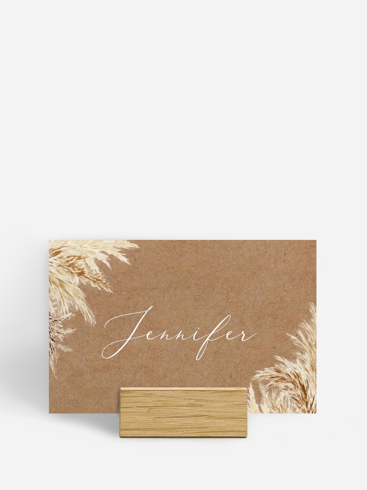 Marque-place mariage Amour précieux pampas