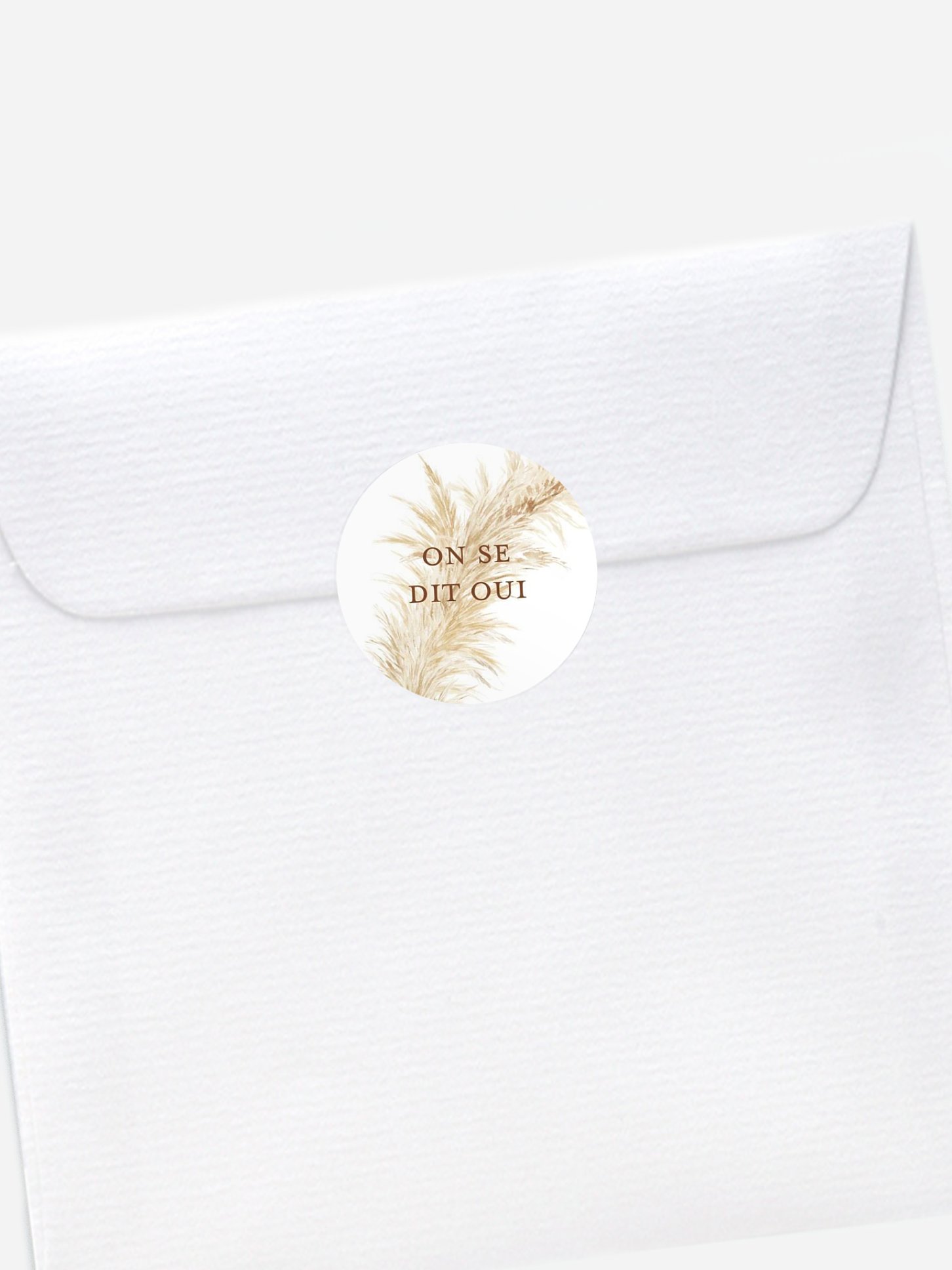 Stickers mariage Amour précieux pampas