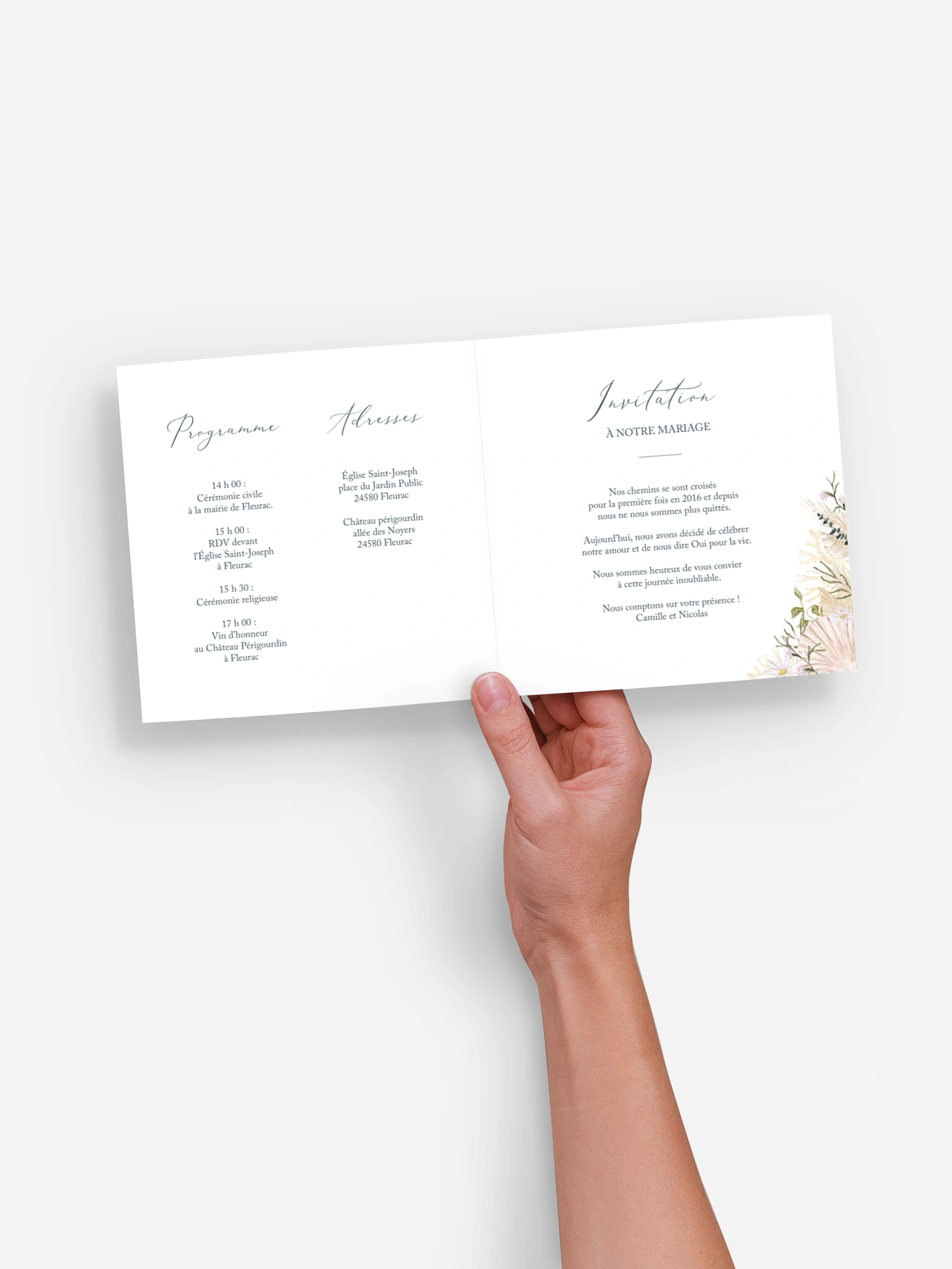 Faire-part de mariage Amour marin