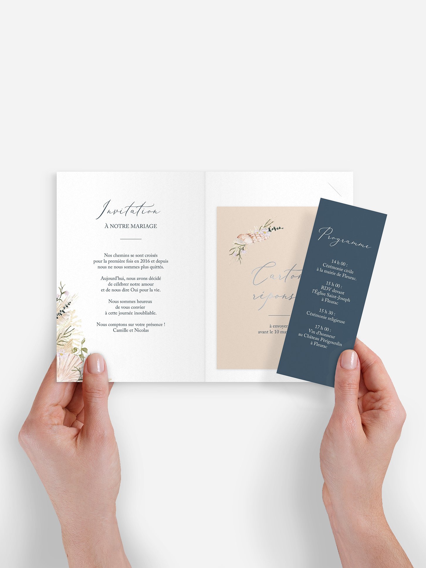 Faire-part de mariage Amour marin