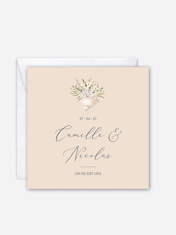 Faire-part de mariage Amour marin