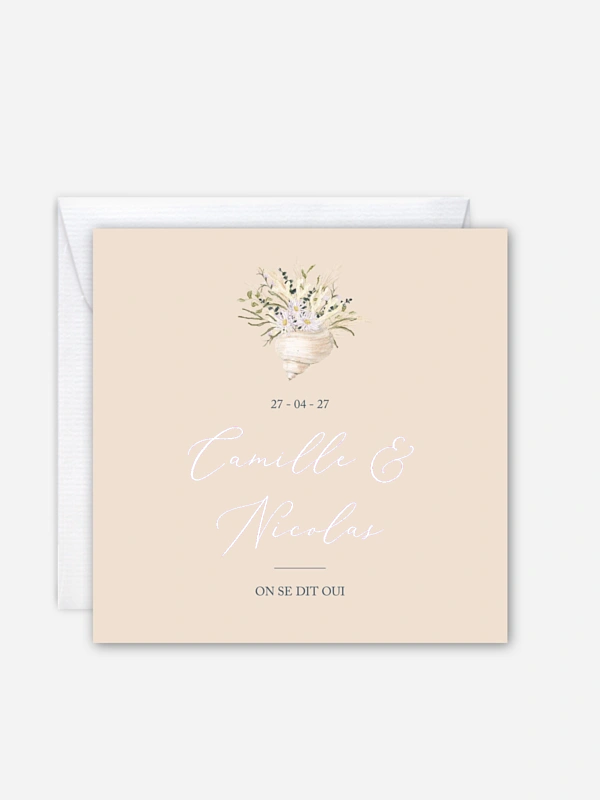 Faire-part de mariage Amour marin