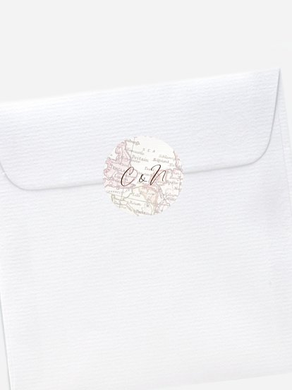 Stickers mariage Passeport vintage